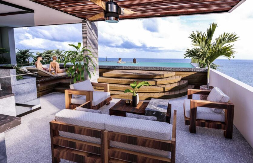 Oceanview 2 Bedroom Condo For Sale in Puerto Morelos