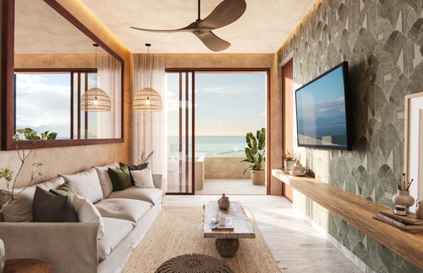 Beachfront 2 Bedroom Penthouse For Sale in Puerto Morelos