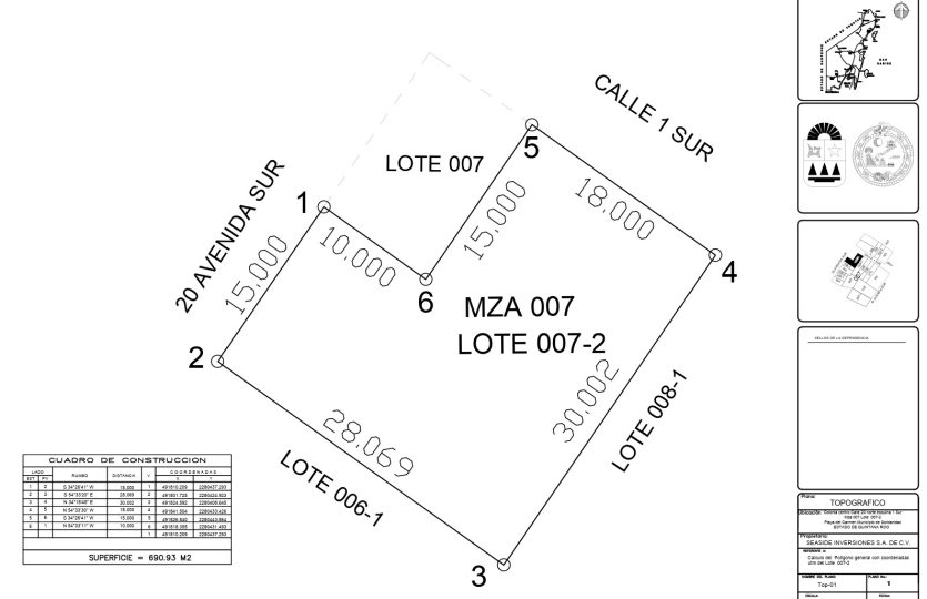 Downtown Playa del Carmen Lot for Sale | 693 sqm Investment Opportunity